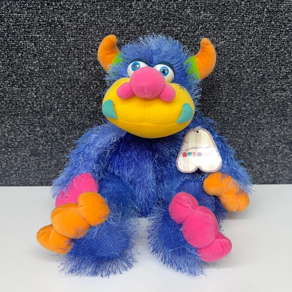 Aurora World Zonk Blue Shaggy Monster Plush Stuffed Animal 26038 Colorful‎ 11